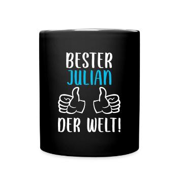 Julian Vorname Name Geburtstag - Tasse einfarbig - Schwarz - Vorne