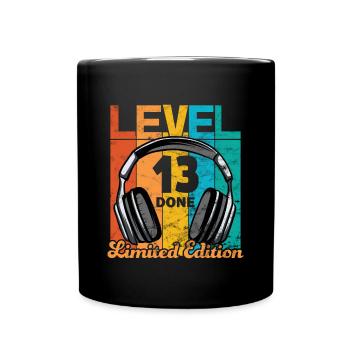 Gaming Birthday 13 Years Level 13 Complete - Full Colour Mug - black - Front