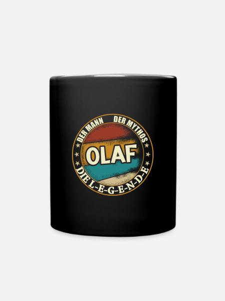 Olaf Vorname Name Geburtstag - Tasse einfarbig - Schwarz