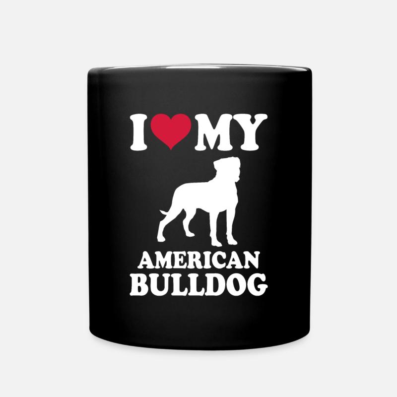 American Bulldog Chiens Cadeaux - Mug uni - noir