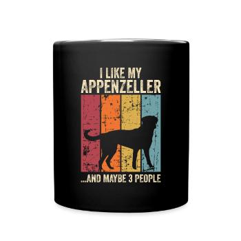 Appenzeller Sennenhund Geschenk Hunde - Tasse einfarbig - Schwarz - Vorne