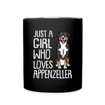 Appenzeller Sennenhund Geschenk Hunde - Tasse einfarbig - Schwarz - Vorne