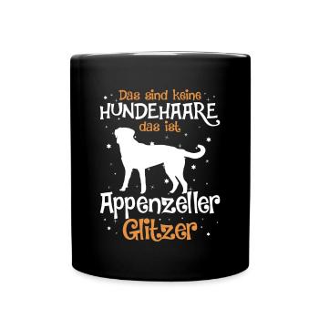 Appenzeller Sennenhund Geschenk Hunde - Tasse einfarbig - Schwarz - Vorne