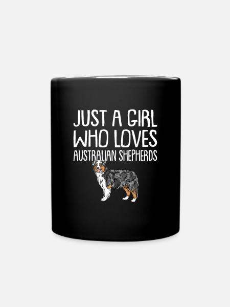 Chiens cadeaux de berger australien - Mug uni - noir