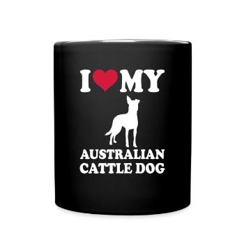 Chiens de bétail australiens Gift Dogs - Mug uni - noir - Devant