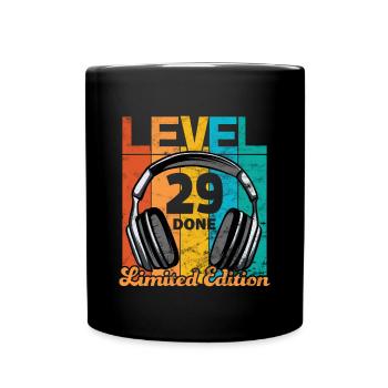 Gaming Birthday 29 Years Level 29 Complete - Full Colour Mug - black - Front