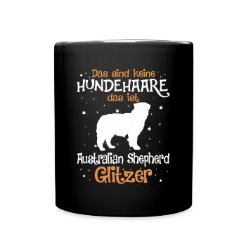 Australian Shepherd Geschenk Hunde - Tasse einfarbig - Schwarz - Vorne