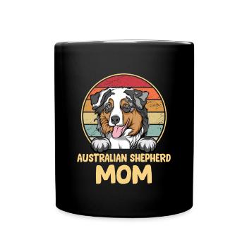 Chiens cadeaux de berger australien - Mug uni - noir - Devant