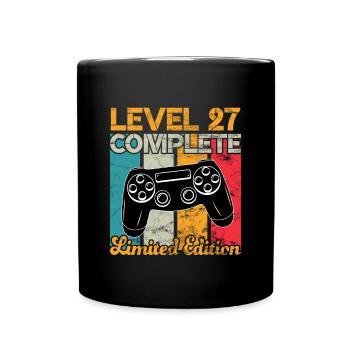 Niveau 27 complet Anniversaire de jeu - Mug uni - noir - Devant