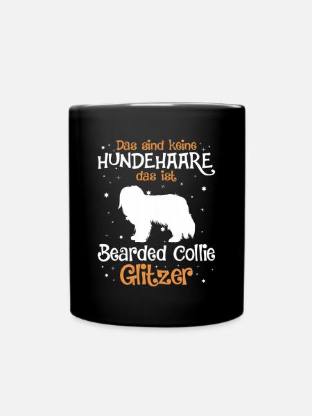 Bearded Collie Geschenk Hunde - Tasse einfarbig - Schwarz