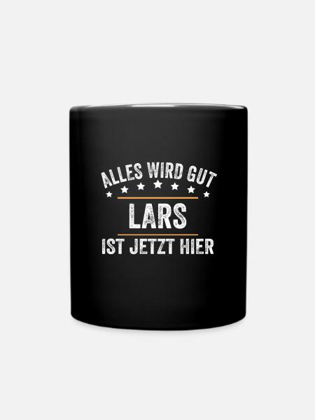 Lars Vorname Name Geburtstag - Tasse einfarbig - Schwarz
