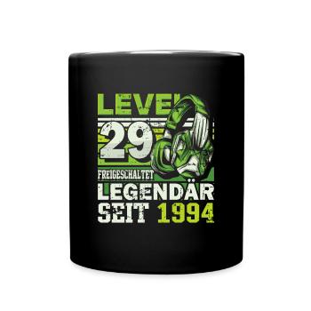 Level 29 freigeschaltet legendär seit 1994 - Tasse einfarbig - Schwarz - Vorne