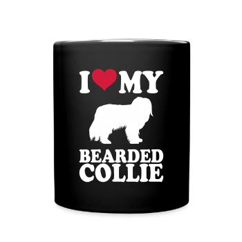 Bearded Collie Gift Chiens - Mug uni - noir - Devant