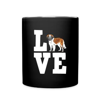 St. Bernard Gift Dogs - Full Colour Mug - black - Front