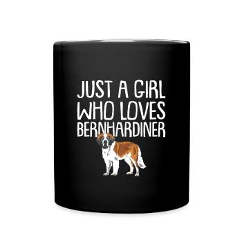 St. Bernard Gift Dogs - Full Colour Mug - black - Front
