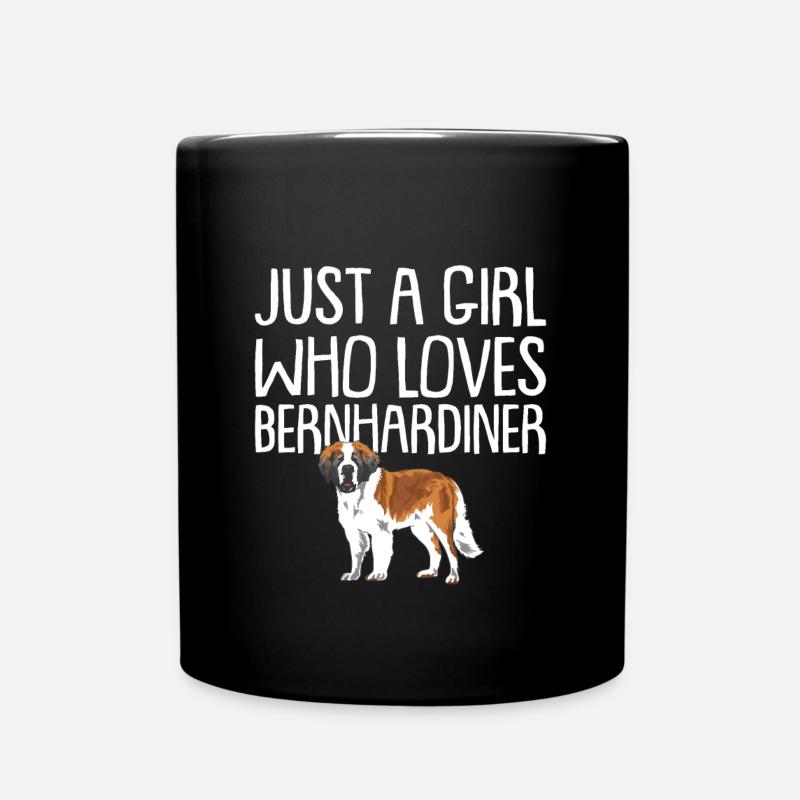 Bernhardiner Geschenk Hunde - Tasse einfarbig - Schwarz