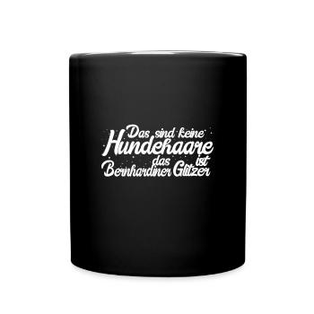 Bernhardiner Geschenk Hunde - Tasse einfarbig - Schwarz - Vorne