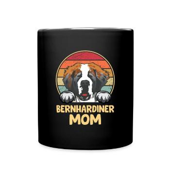 St. Bernard Gift Dogs - Full Colour Mug - black - Front
