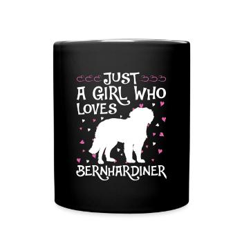 St. Bernard Gift Dogs - Full Colour Mug - black - Front