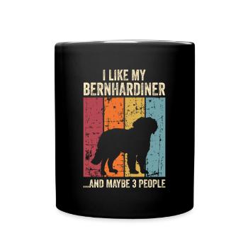 St. Bernard Gift Dogs - Full Colour Mug - black - Front