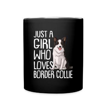 Border Collie Gift Dogs - Mug uni - noir - Devant