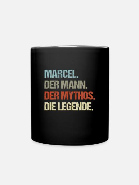 Marcel der Mann der Mythos die Legende - Tasse einfarbig - Schwarz