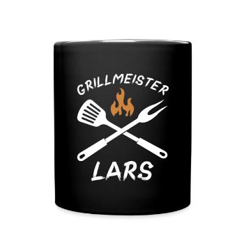 Grillmeister Lars - Tasse einfarbig - Schwarz - Vorne