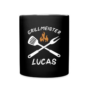 Grillmeister Lucas - Tasse einfarbig - Schwarz - Vorne