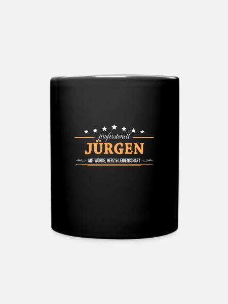 Professionell Jürgen Name Vorname - Tasse einfarbig - Schwarz