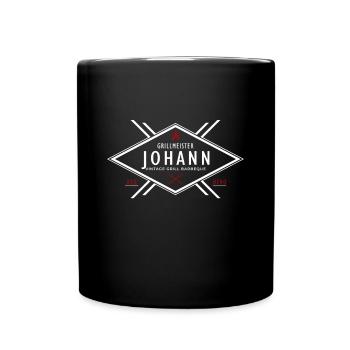Grillmeister Johann Vorname Name - Tasse einfarbig - Schwarz - Vorne