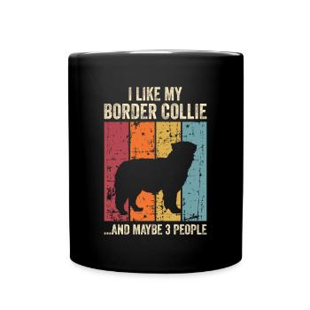 Border Collie Gift Dogs - Mug uni - noir - Devant