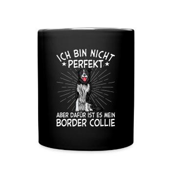 Border Collie Gift Dogs - Mug uni - noir - Devant