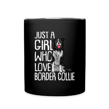 Border Collie Gift Dogs - Mug uni - noir - Devant