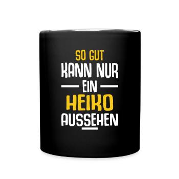Heiko Vorname Name Geburtstag - Tasse einfarbig - Schwarz - Vorne