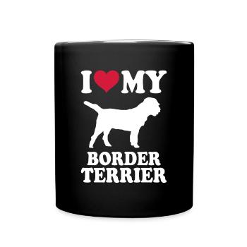 Border Terrier Cadeaux Chiens - Mug uni - noir - Devant