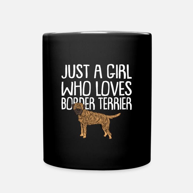 Border Terrier Geschenk Hunde - Tasse einfarbig - Schwarz