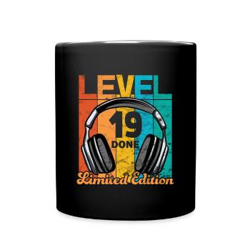 Gaming Birthday 19 Years Level 19 Complete - Full Colour Mug - black - Front