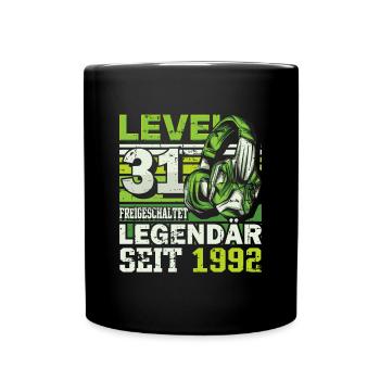 Level 31 unlocked legendary since 1992 - Full Colour Mug - black - Front