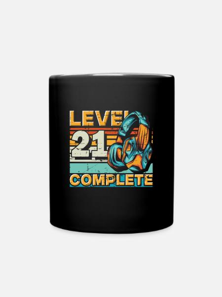 Gaming Birthday Level 21 Complete pour les joueurs. - Mug uni - noir