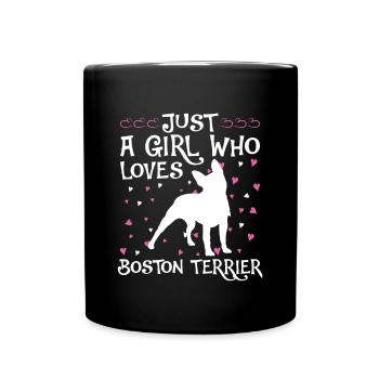 Boston Terrier Gift Dogs - Full Colour Mug - black - Front