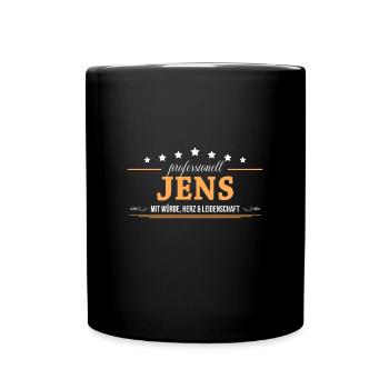 Professionell Jens Name Vorname - Tasse einfarbig - Schwarz - Vorne