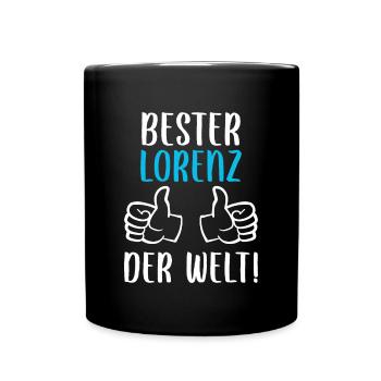 Lorenz First name Surname Birthday - Full Colour Mug - black - Front