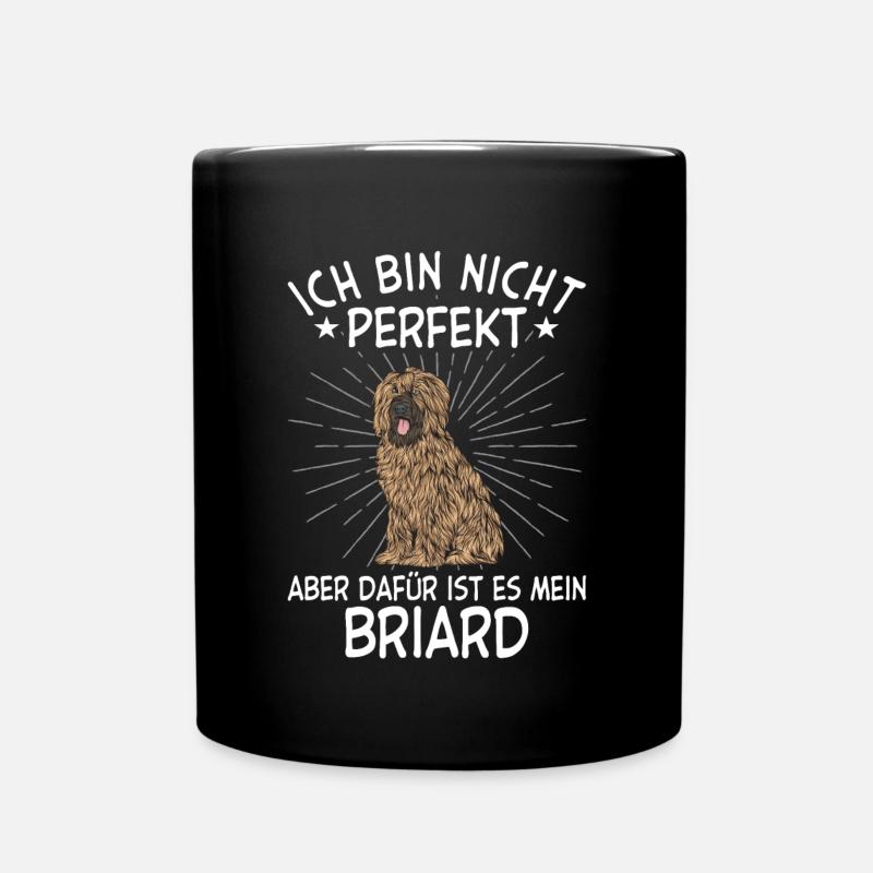 Briard Geschenk Hunde - Tasse einfarbig - Schwarz