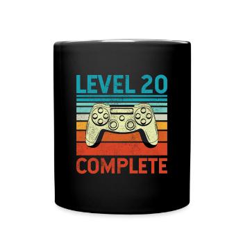 Level 20 Complete - Tasse einfarbig - Schwarz - Vorne