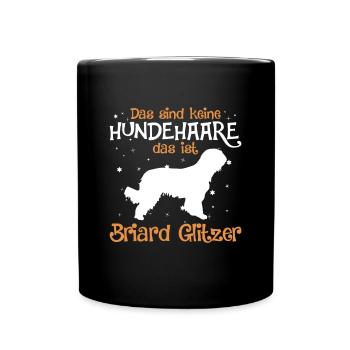 Briard Geschenk Hunde - Tasse einfarbig - Schwarz - Vorne