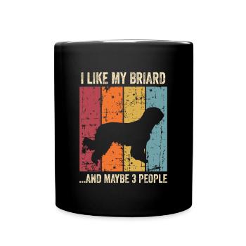 Briard Gift Dogs - Full Colour Mug - black - Front