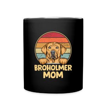 Broholmer Geschenk Hunde - Tasse einfarbig - Schwarz - Vorne