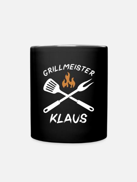 Grillmeister Klaus - Tasse einfarbig - Schwarz