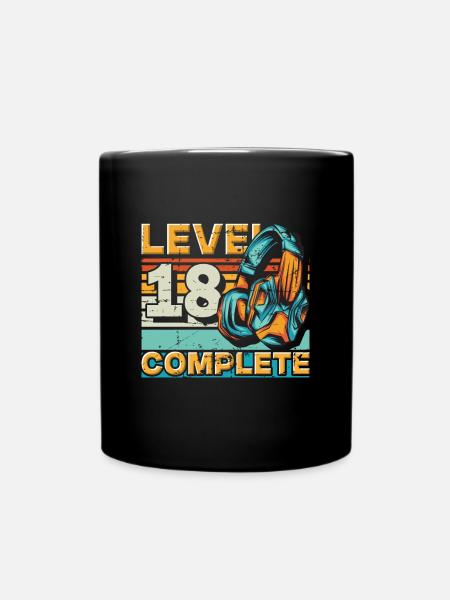 Gaming Birthday Level 18 Complete pour les joueurs. - Mug uni - noir