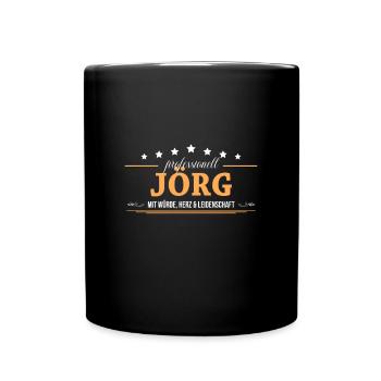 Professionell Jörg Name Vorname - Tasse einfarbig - Schwarz - Vorne